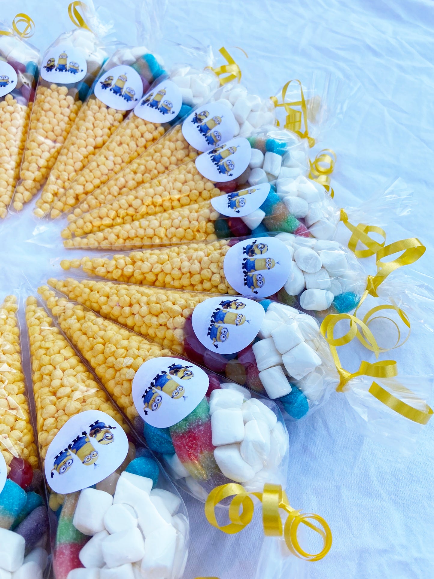 Yellow Sweet Cones with a Minions Theme